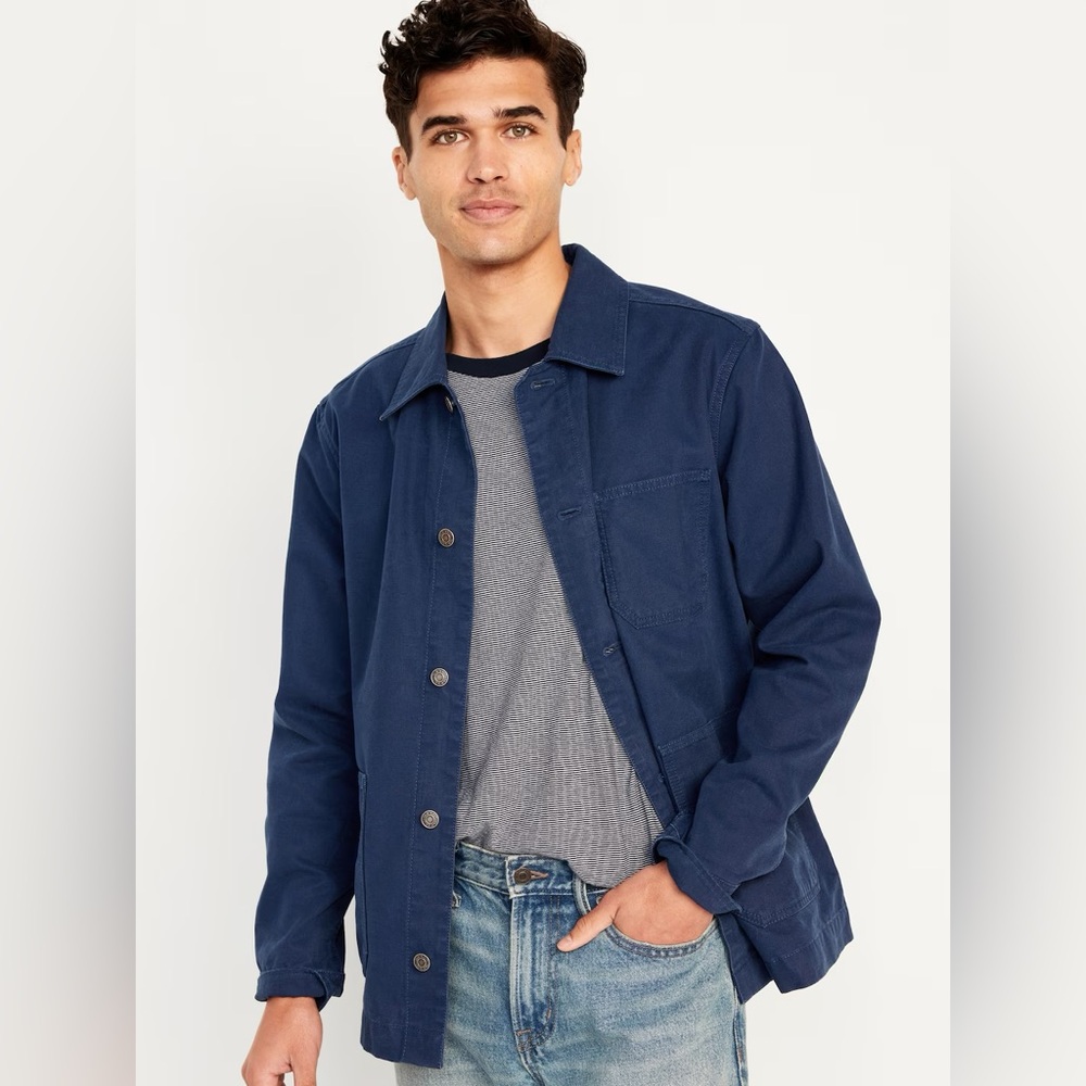 Old Navy Canvas Chore Jacket Blue